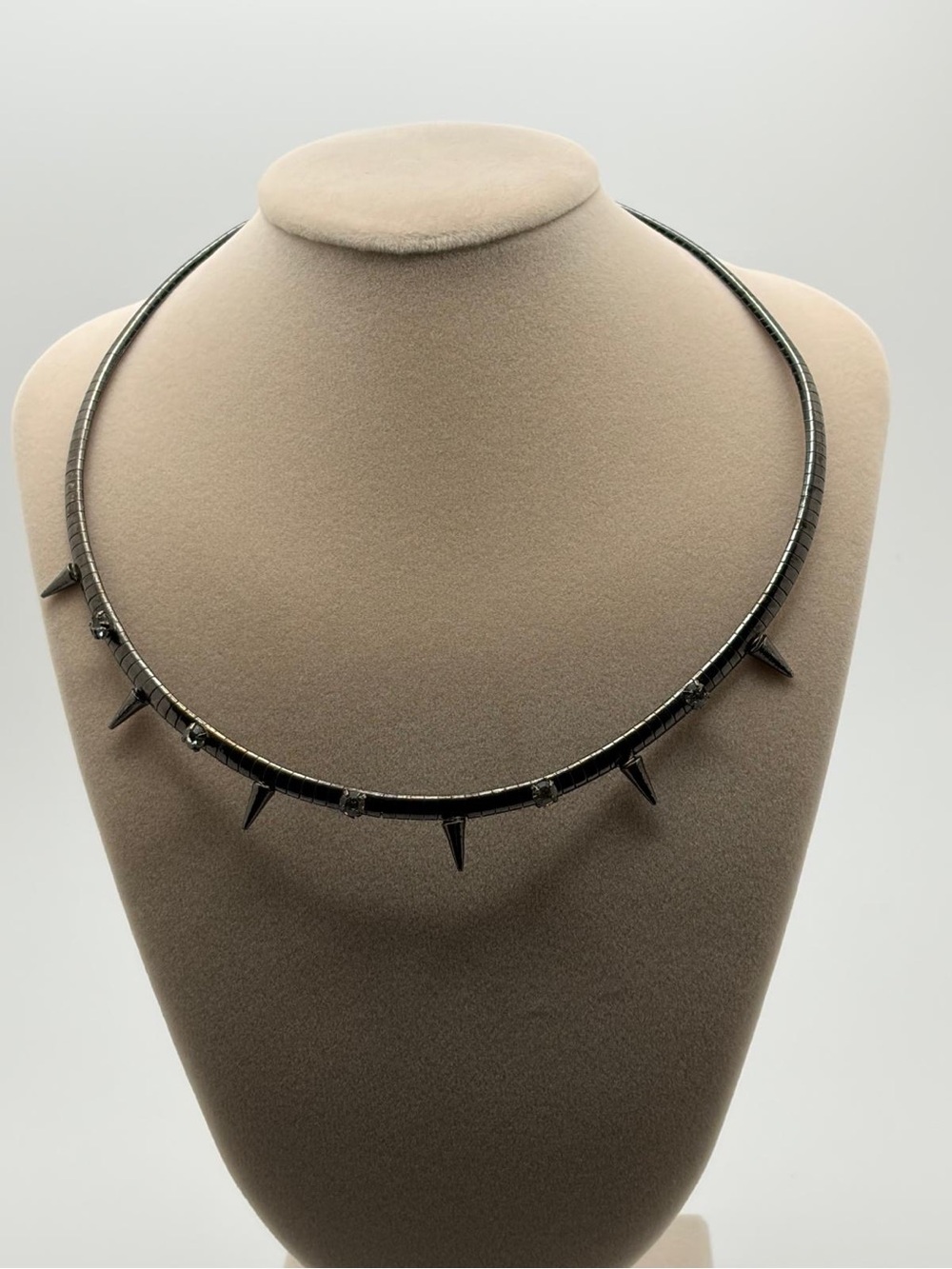 Black Spike Collar Necklace - Women Jewelry